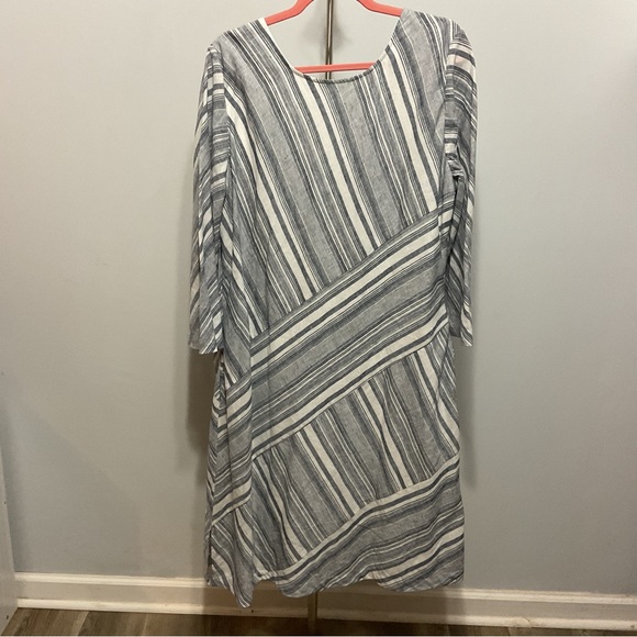 Soft Surroundings Linen Blend Stripes Dress Size XL - Picture 4 of 10